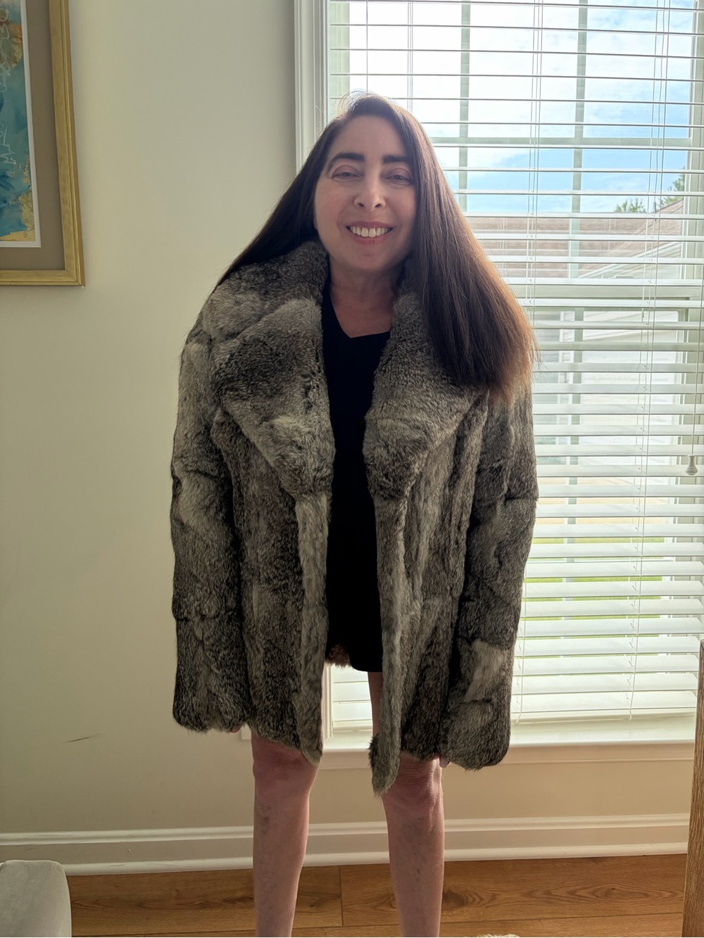 Vintage Rabbit Fur Coat size medium - Picture 12 of 14